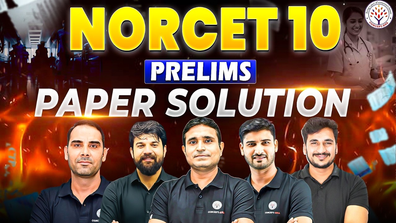 NORCET 10 Paper Solution Detailed Analysis 2026 | NORCET 10 Prelims Paper Solution | NORCET 10 Exam