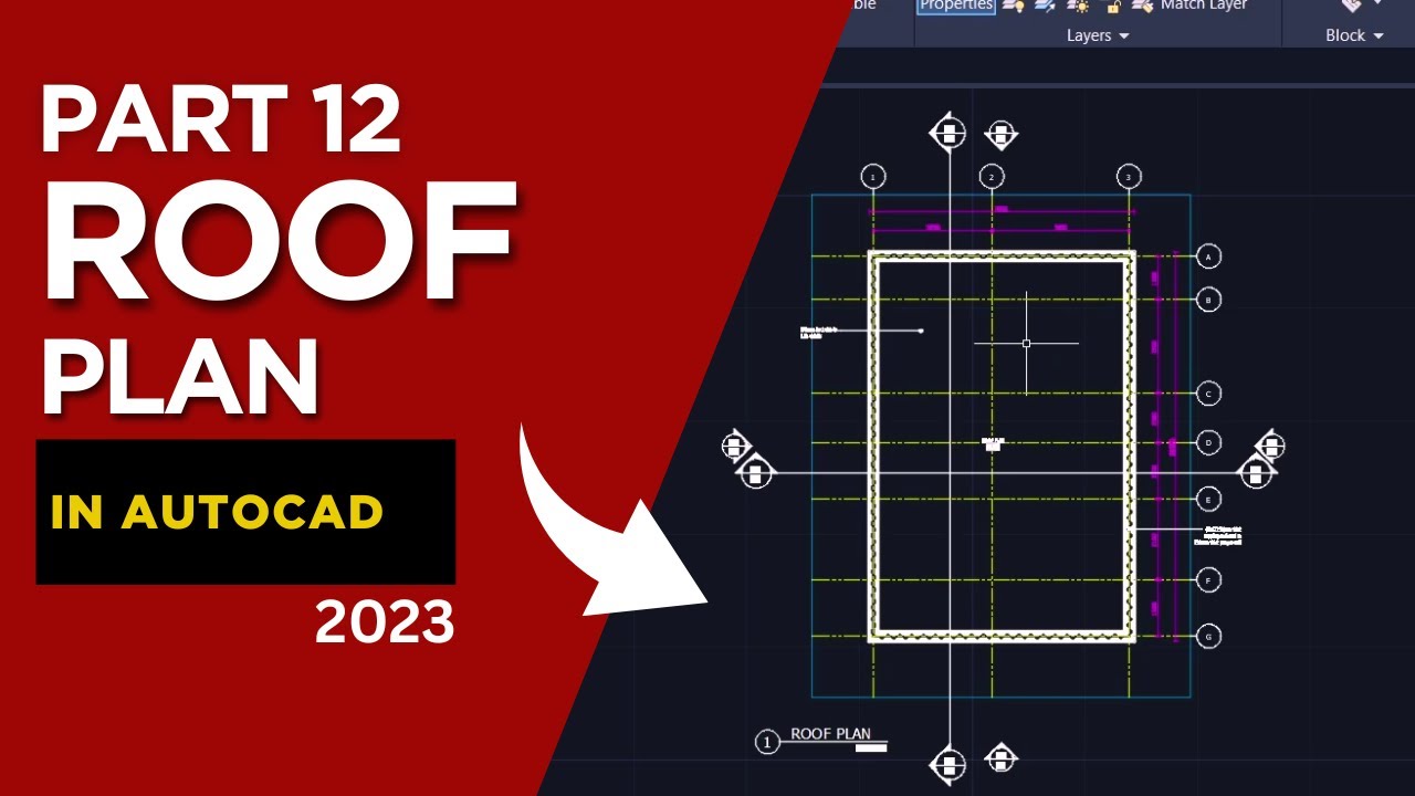 How to Draw a Flat Roof Plan in AutoCAD  Beginner to Advanced Tutorial