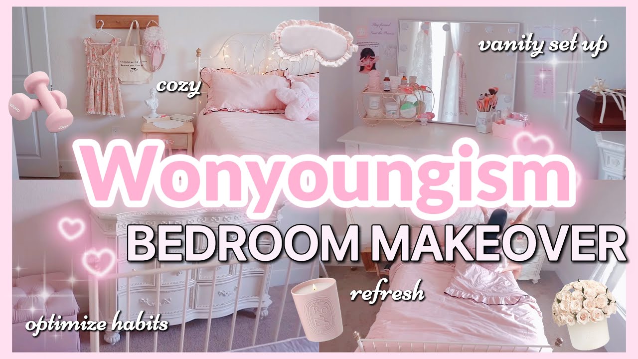 wonyoungism BEDROOM MAKEOVER 🎀 Pinterest inspired room transformation ( vlog )