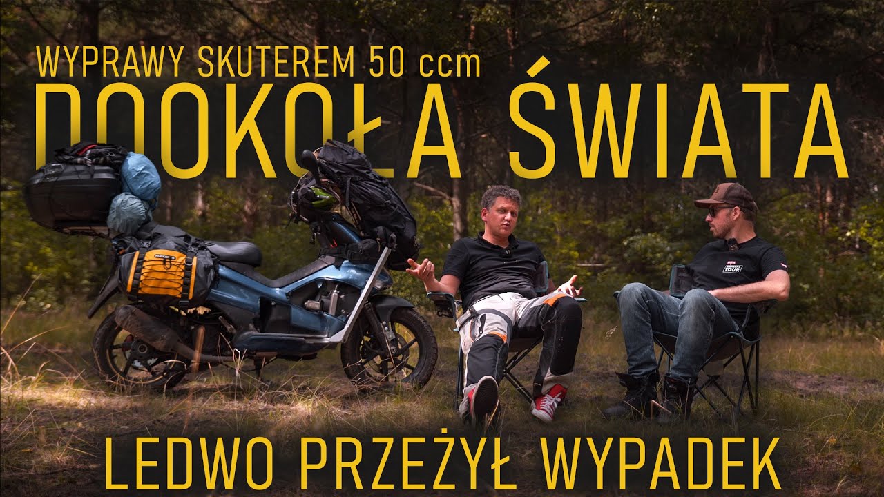Napadli go pijani Rosjanie. Ledwie przeżył wypadek - Papak wraca do wyprawy dookoła świata! Skuterem