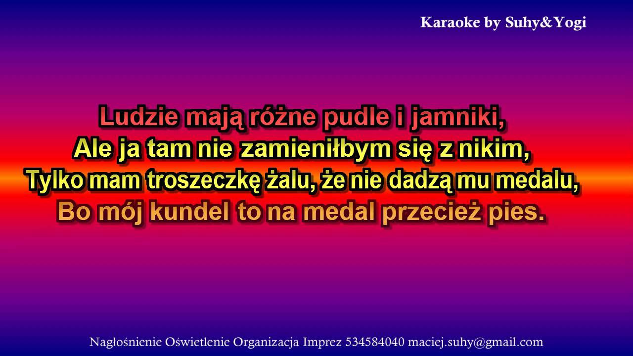 Fasolki -  Kundel Bury (Karaoke HD Suhy&Yogi)