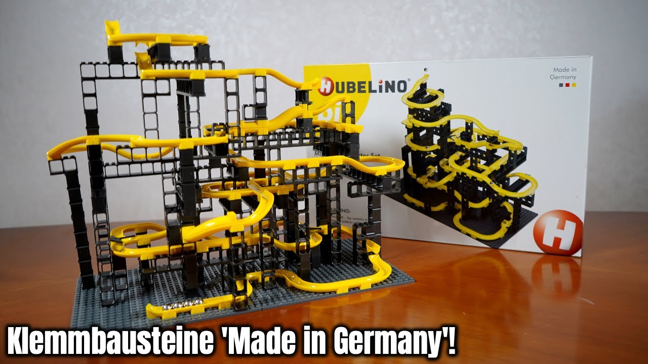 Luxus-Klemmbausteine: große Murmelbahn 'Hubelino PI' Starter Set Review!