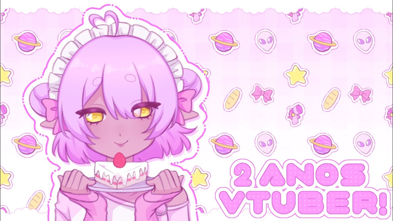 Eu completei 2 anos de VTUBER, então eu fiz um bolo para comemorar...