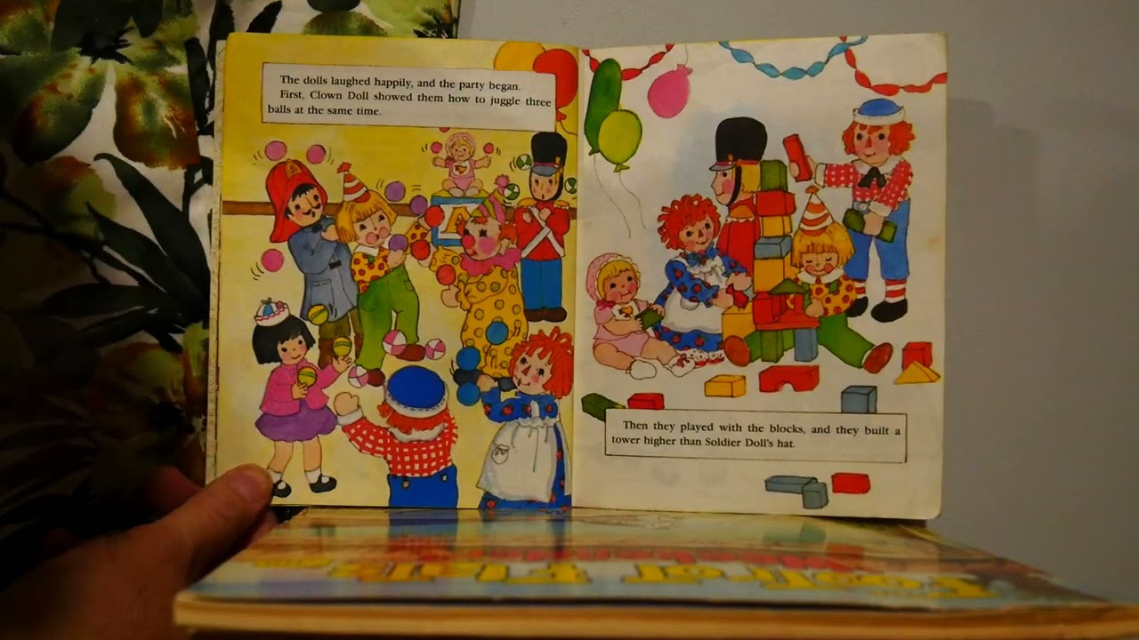 Raggedy Ann and Andy Five Birthday Parties in a Row Little Golden Children's book Aaron Kreltszheim