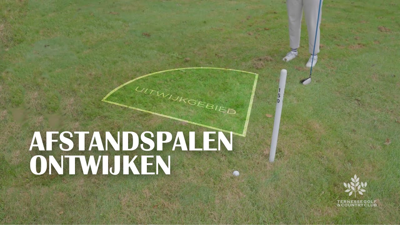 Afstandspalen ontwijken, hoe doe je dat op een correcte manier? | Golfregels met Jan Warmenbol
