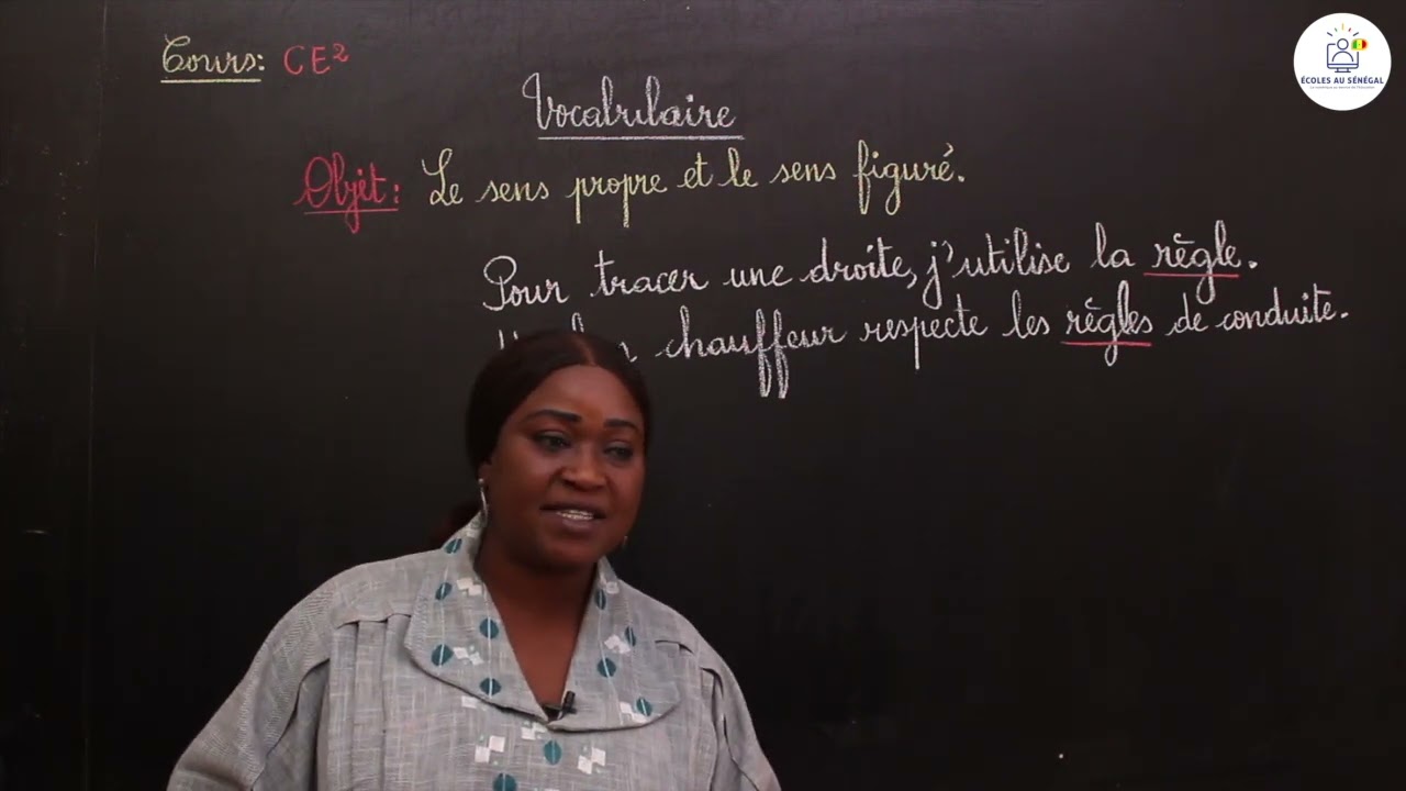 Cours - CE2 - Français : Vocabulaire / Le sens propre et le sens figuré / Mme Sarr