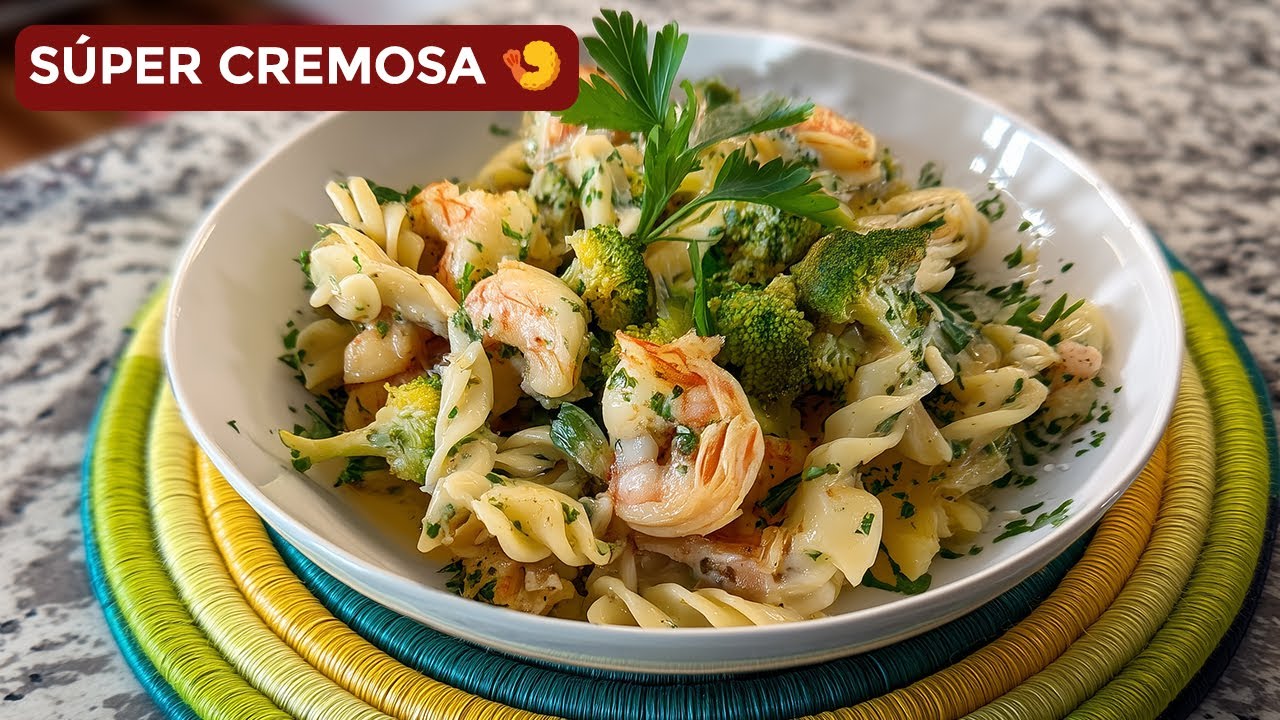 Pasta con Camarones CREMOSA y Fácil 🍤 | Cena de Restaurante en 10 Minutos