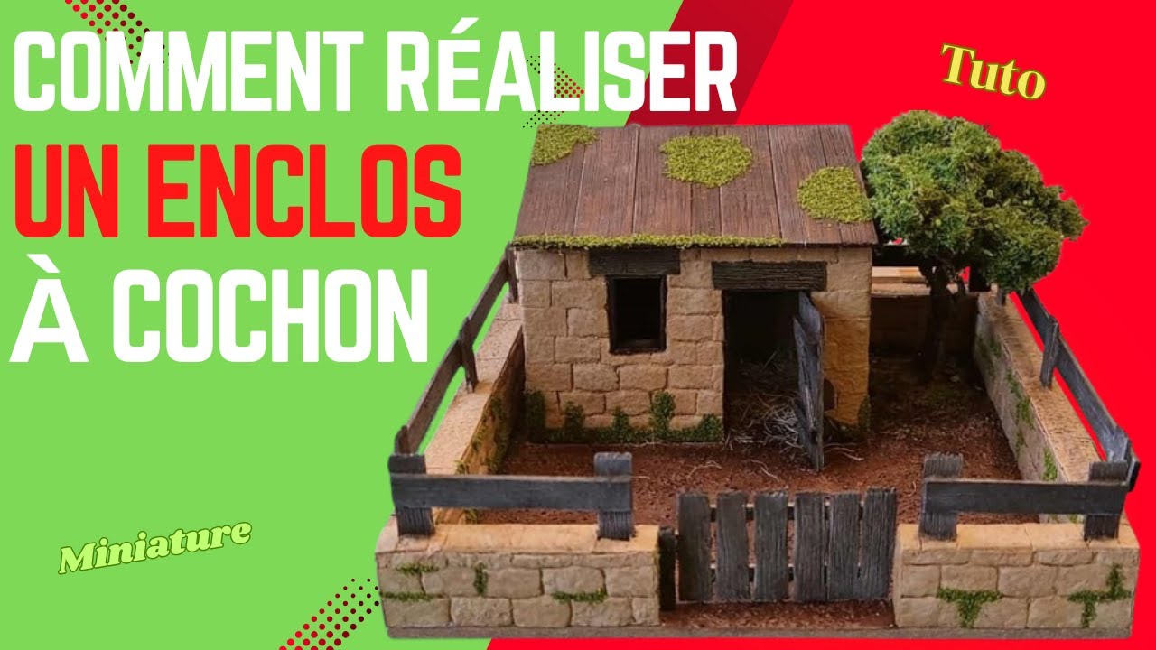 Comment réaliser un enclos a cochon pour votre crèche de Noël / DIY