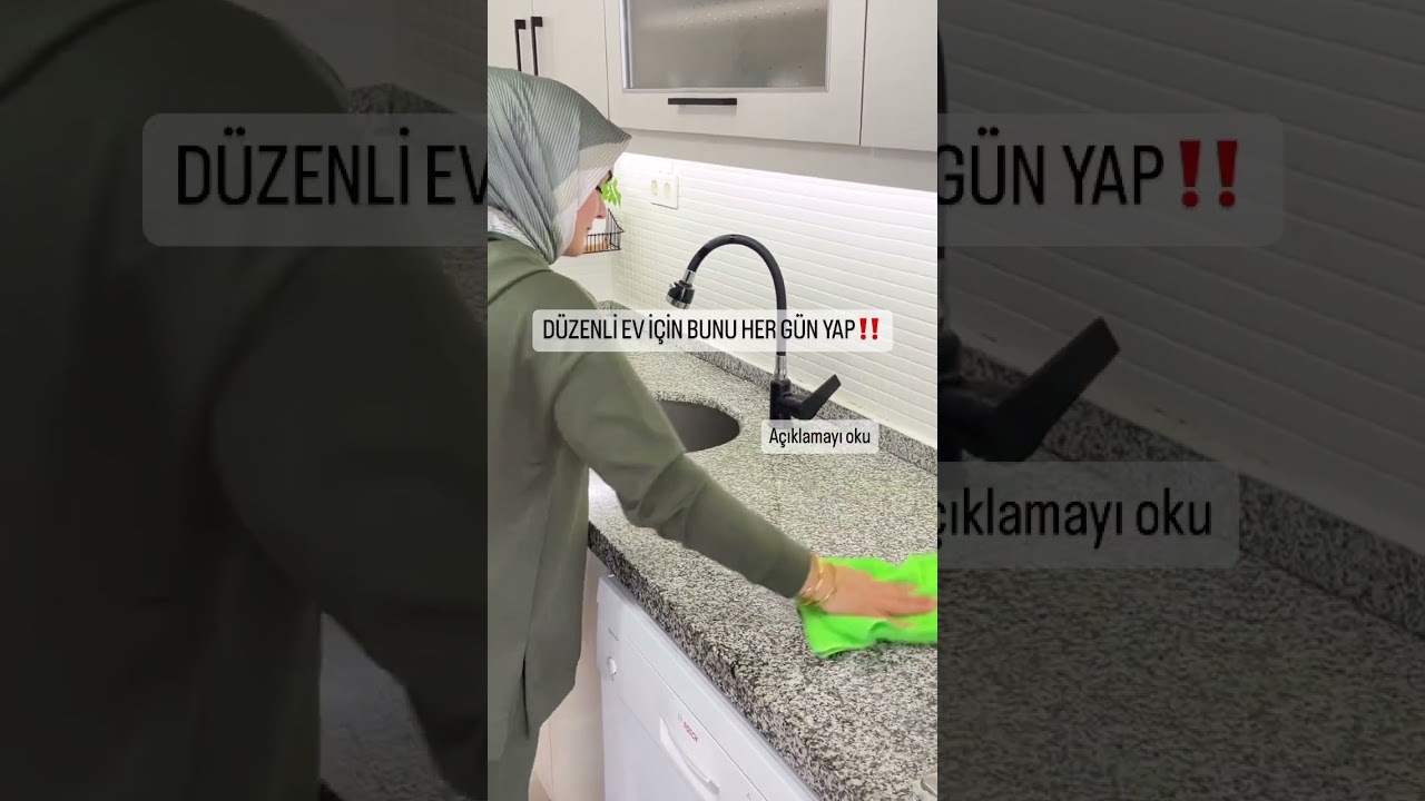 D&Uuml;ZENLİ EV İ&Ccedil;İN BUNU HER G&Uuml;N YAP #hype #temizlikvlog #keşfet #pratiktarifler #temiz #hypebest