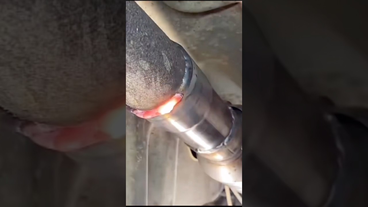 Angle Welding Exhaust Without Removing It | DIY Car Hack