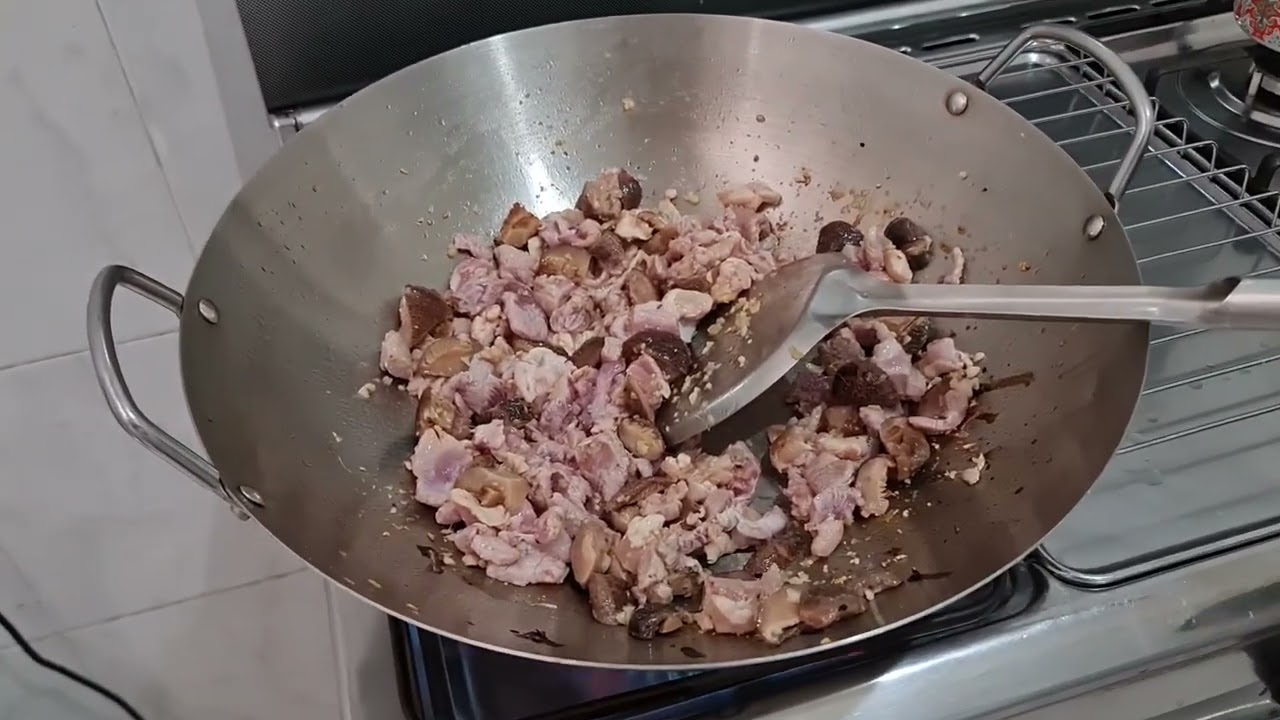 Nasi tim ayam jamur Rice cooker mantap
