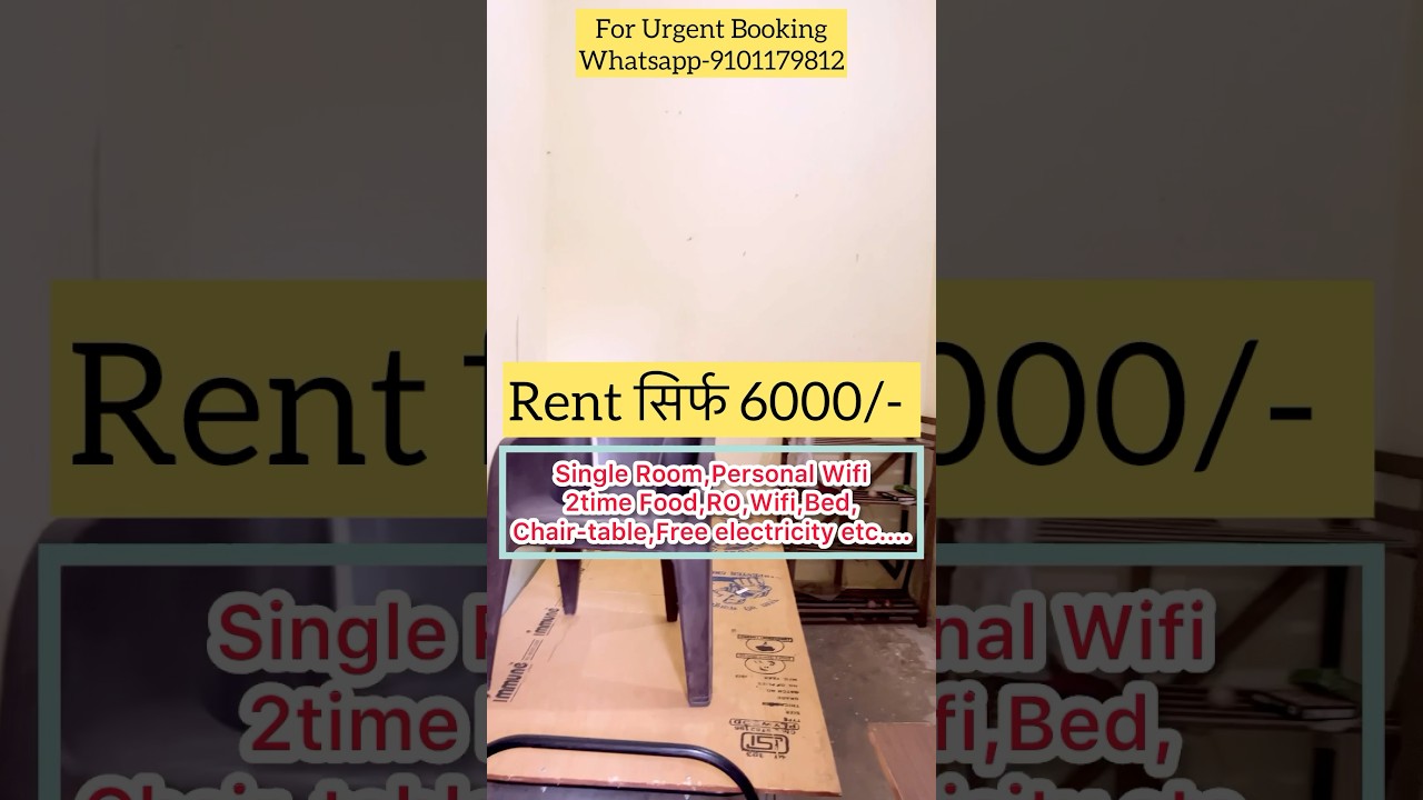 single room pg mukherjee nagar 6000 rent