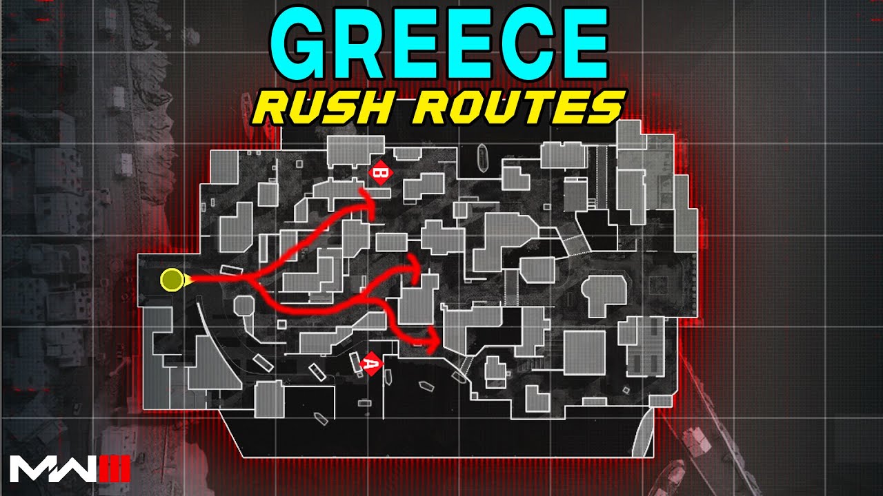 Modern Warfare 3 BEST Search and Destroy Rush Routes on GREECE! (MW3 SnD Tips)