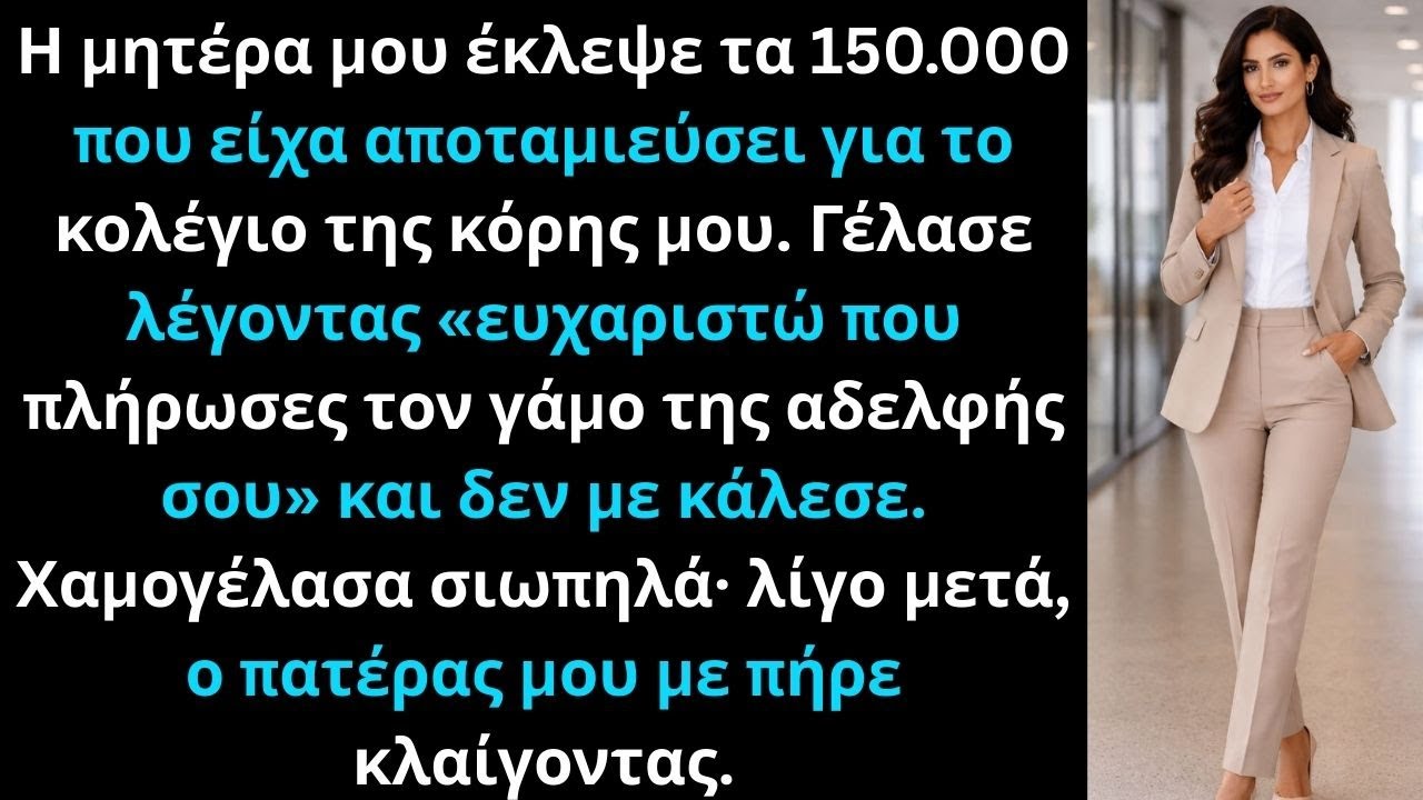 Η μητέρα μου έκλεψε τα 150.000 που αποταμίευσα για το κολέγιο της κόρης μου.