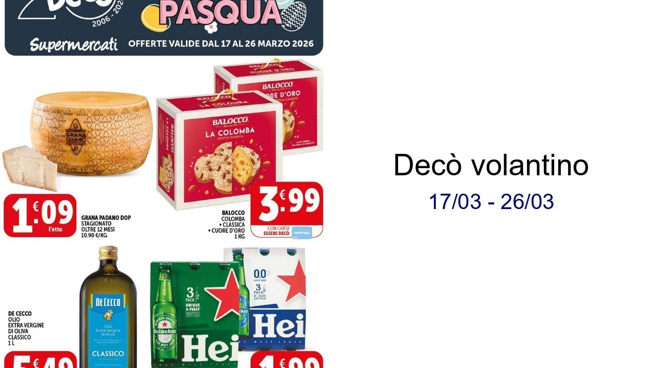 Decò volantino 17/03 - 26/03