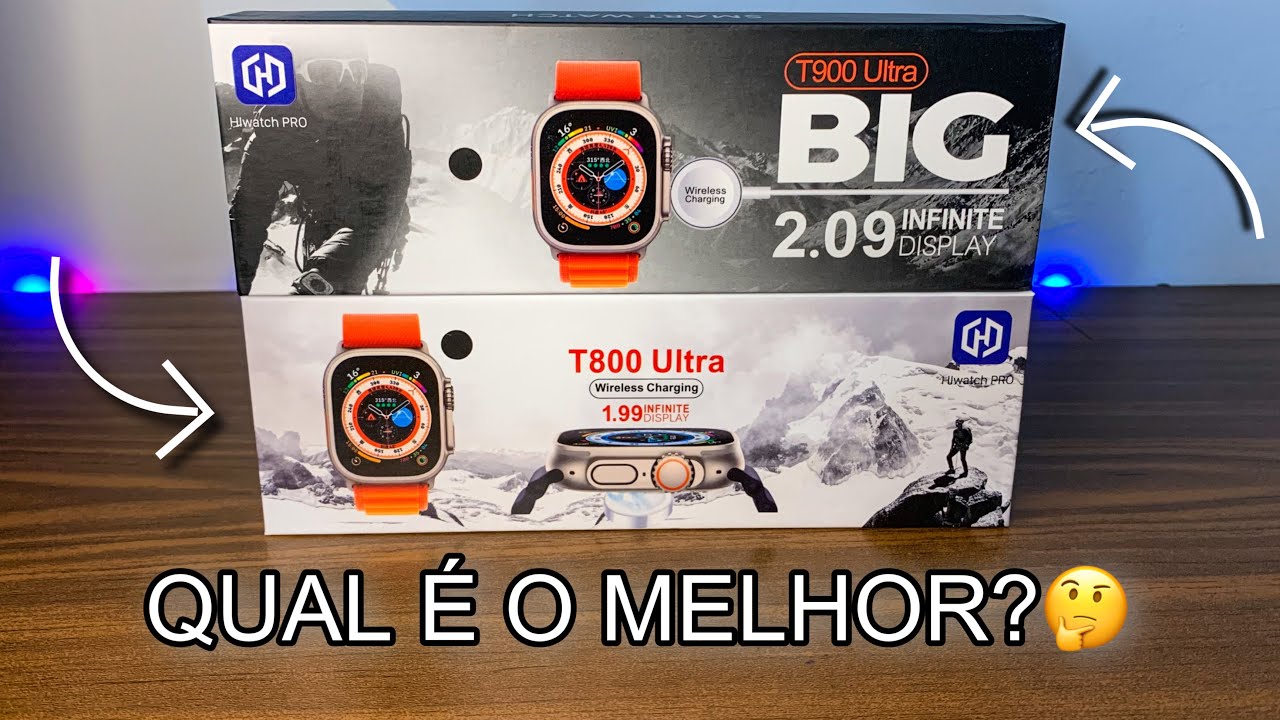 Smartwatch T800 ULTRA VS T900 ULTRA QUAL É O MELHOR?