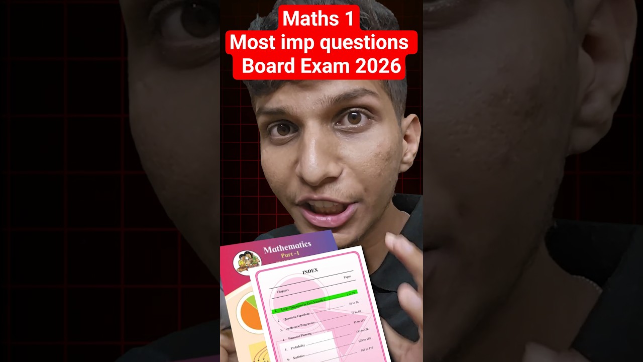 MATHS 1 - CHAPTER 1 IMP QUESTIONS 🔥 Maths important questions 2026 ssc board class 10 mh #viral #mh