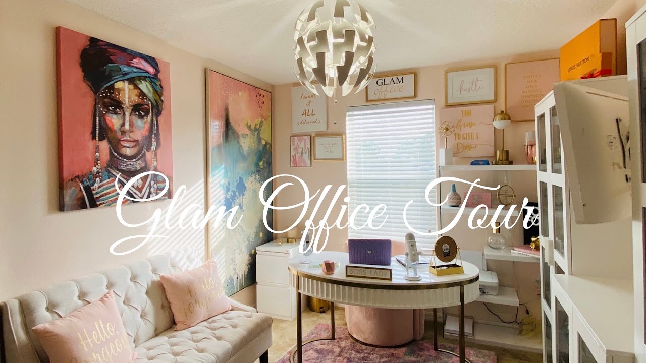~2020 GLAM OFFICE TOUR~ 💖MODERN GLAM💖 BABE CAVE