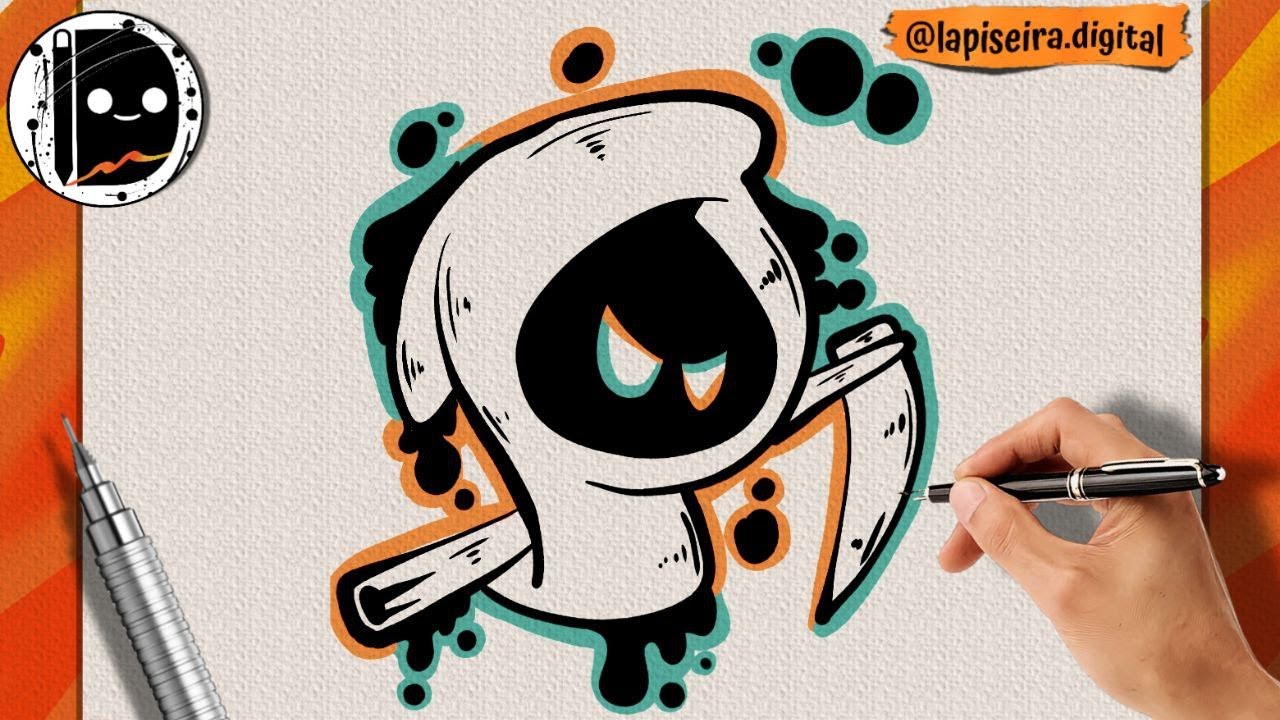 como desenhar um fantasma passo a passo