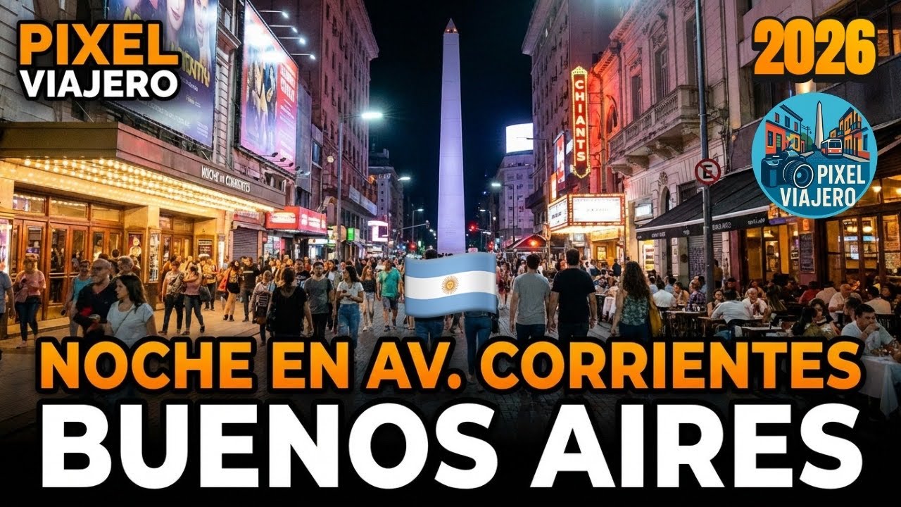 🤔 ¿CÓMO SE VIVE LA NOCHE EN BUENOS AIRES? Avenida CORRIENTES + restaurante PIPPO #buenosaires 