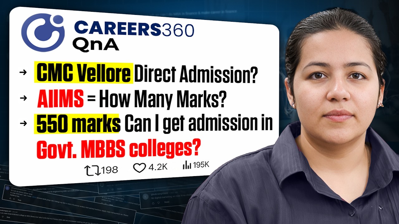CMC Vellore Direct Admission? | AIIMS Marks Required & 550 Marks Govt MBBS Chances | NEET Q&A 2026