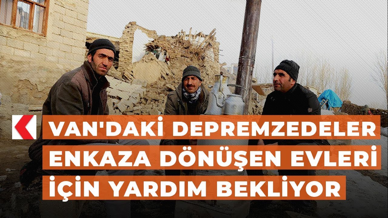Van'daki depremzedeler enkaza d&ouml;n&uuml;şen evleri i&ccedil;in yardım bekliyor