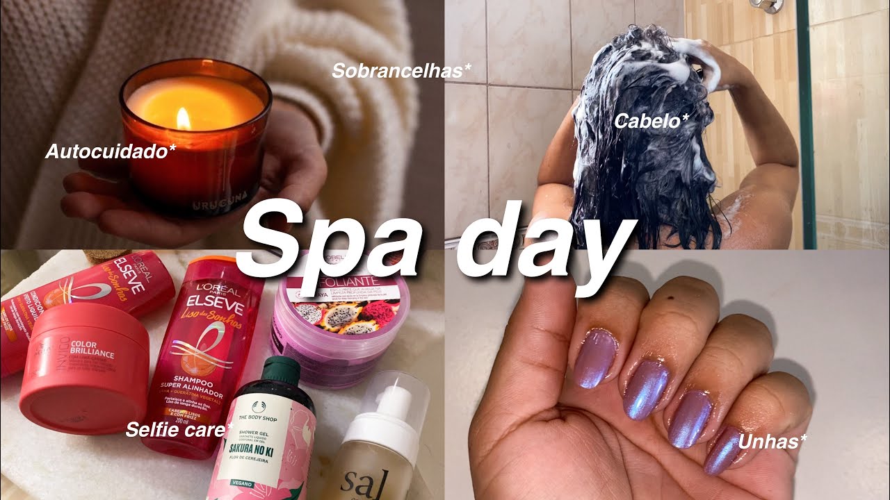 SPA DAY | dia de autocuidado ,selfie care day , cabelo , unhas , banho premium ..✨
