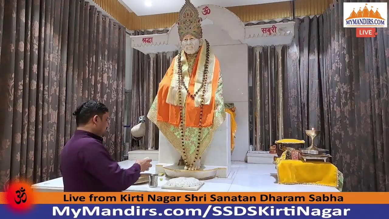 ॐ 11-Feb-2026 LIVE !! Mandir SSDS Kirti Nagar (Evening) | 🔴 MyMandirs.com