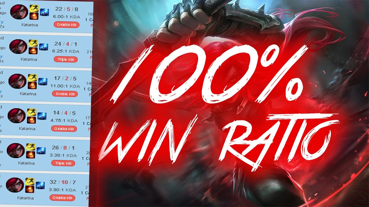 100% Win Rate KOREAN KATARINA SMURFING in NA with 200 PING