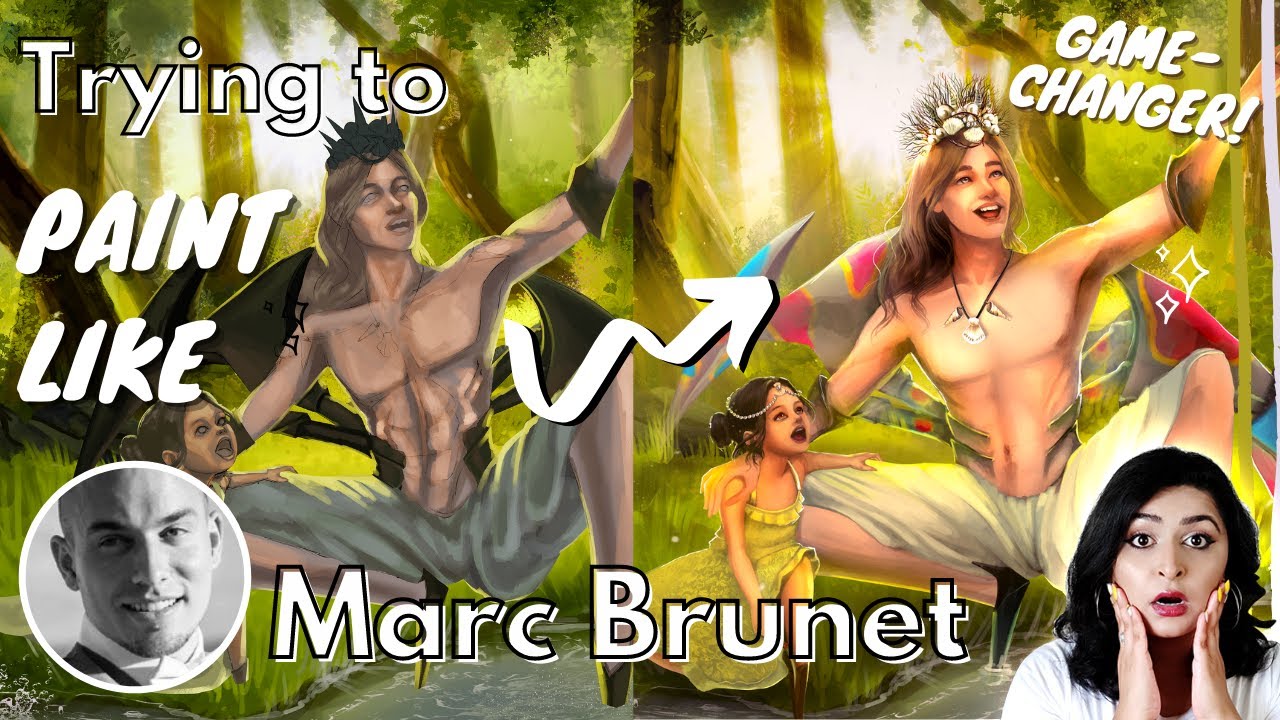 😱I Tried Following A MARC BRUNET Tutorial 😍 How To Paint Skin Like A Pro | Technique Tryout