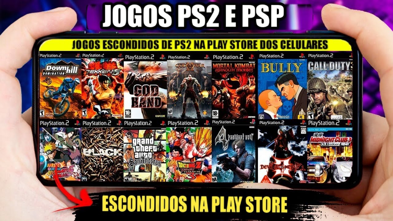 JOGOS ESCONDIDOS DE PS2 E PSP NA PLAY STORE dos celulares Android!