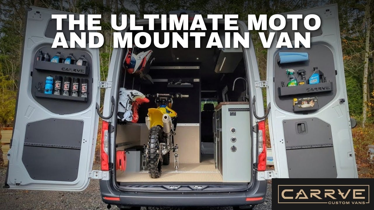 The Ultimate Mountain and Moto Van | Full Van Tour by Carrve Custom Vans