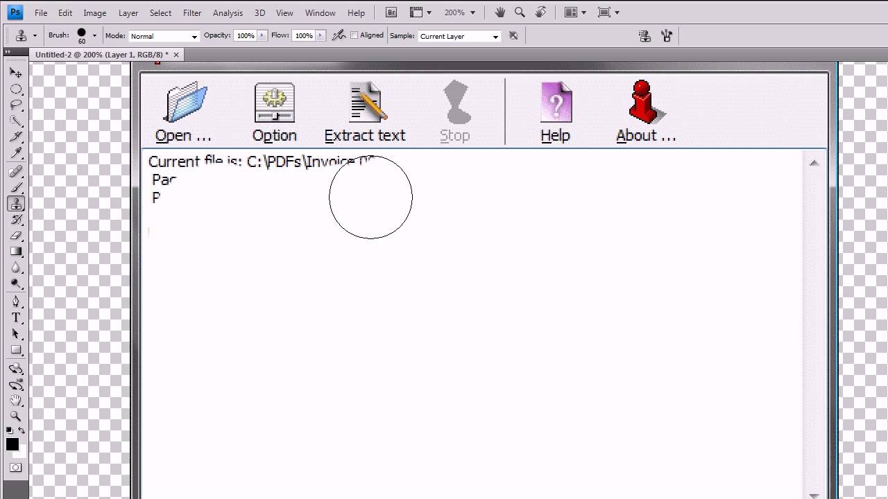 How to remove text from a image in Photoshop CS4