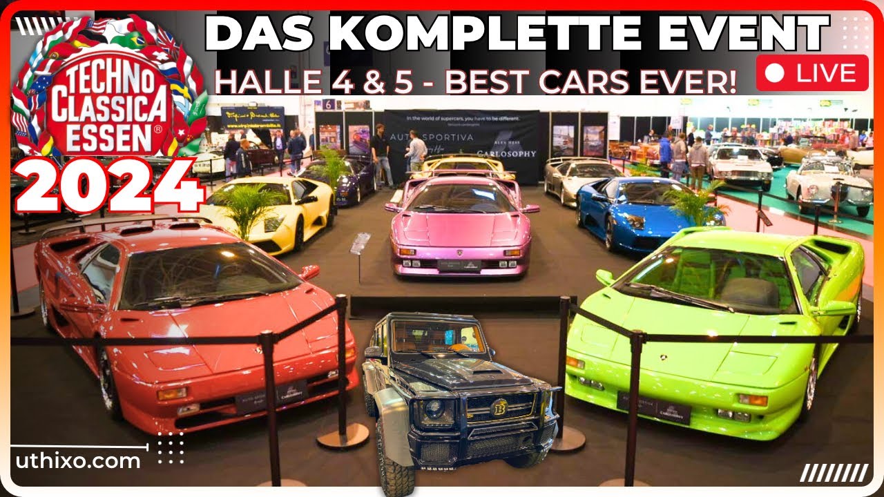 LIVE | 2024 Techno Classica | HALLE 4 & 5 KOMPLETT | die BESTEN AUTOS der WELT #technoclassica