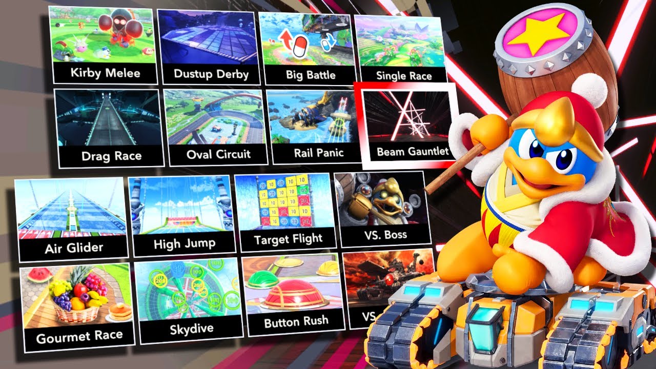 Kirby Air Riders – All 50 Stadium Minigames (Master CPU)