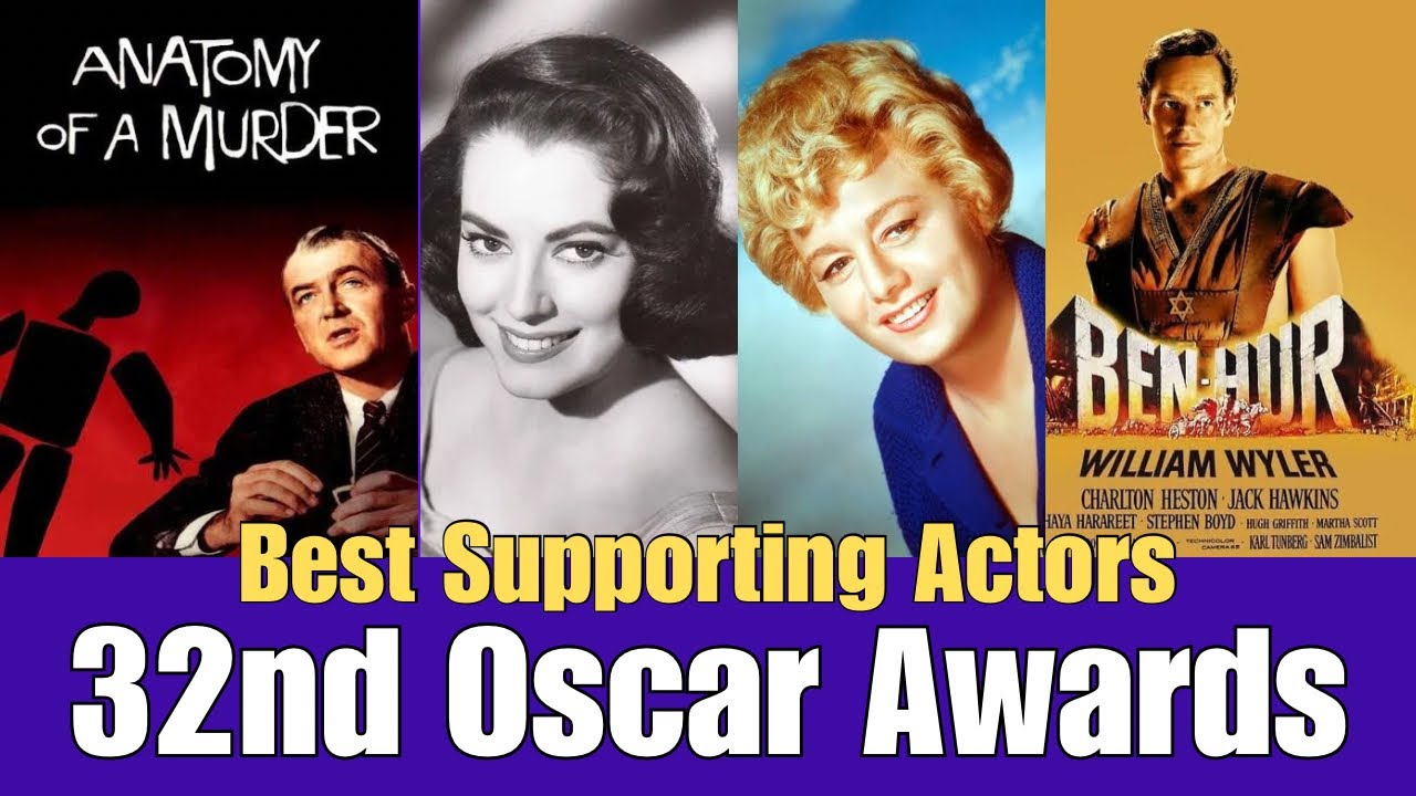 32nd(1960) Oscars- Best Supp Actors #classicmovies #hollywood #Oscars #Ben-hur #academyawards
