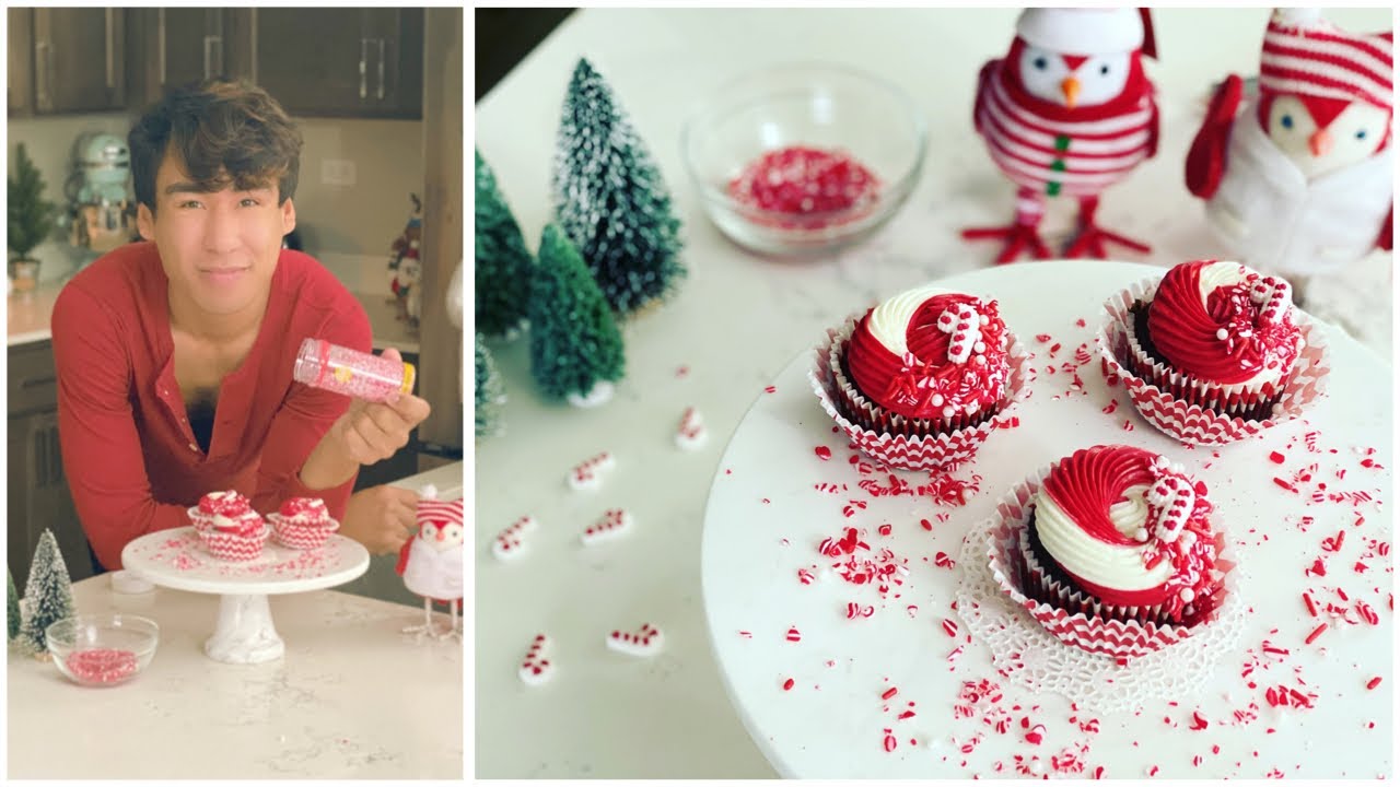 PEPPERMINT CANDY CANE CUPCAKES