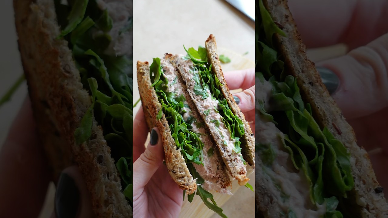 High Protein Tuna Sandwich 🥪 #healthyrecipes #lunchideas
