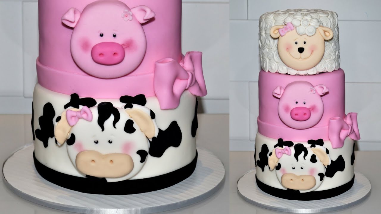 Cake decorating tutorials | how to work make an animal farm cake | Sugarella Sweets