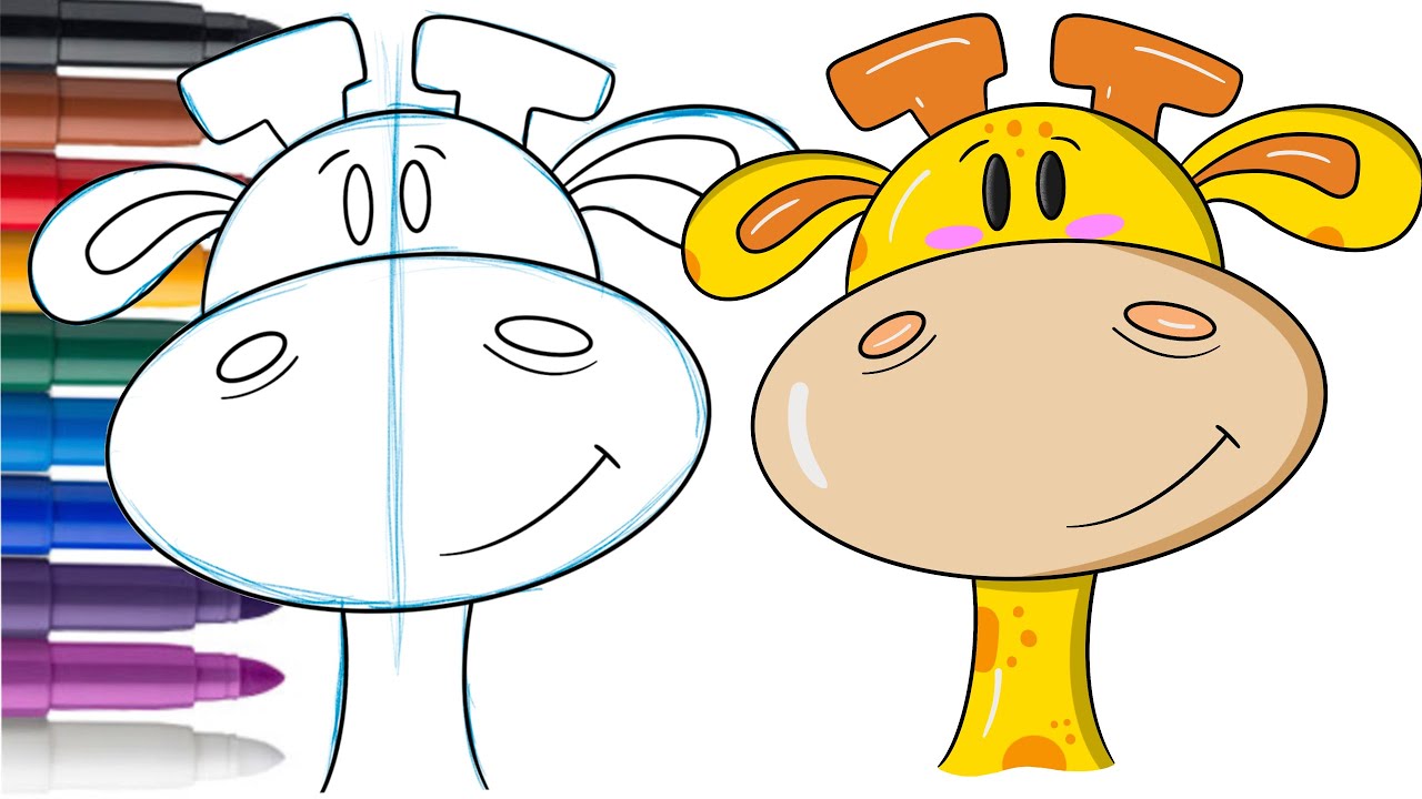 Comment apprendre à dessiner UNE GIRAFE / dessin kawaï étape par étape facilement