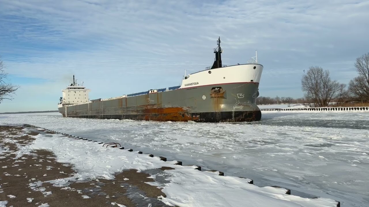 M/V Kaministiqua departs a frigid Erie, PA - February 9, 2026