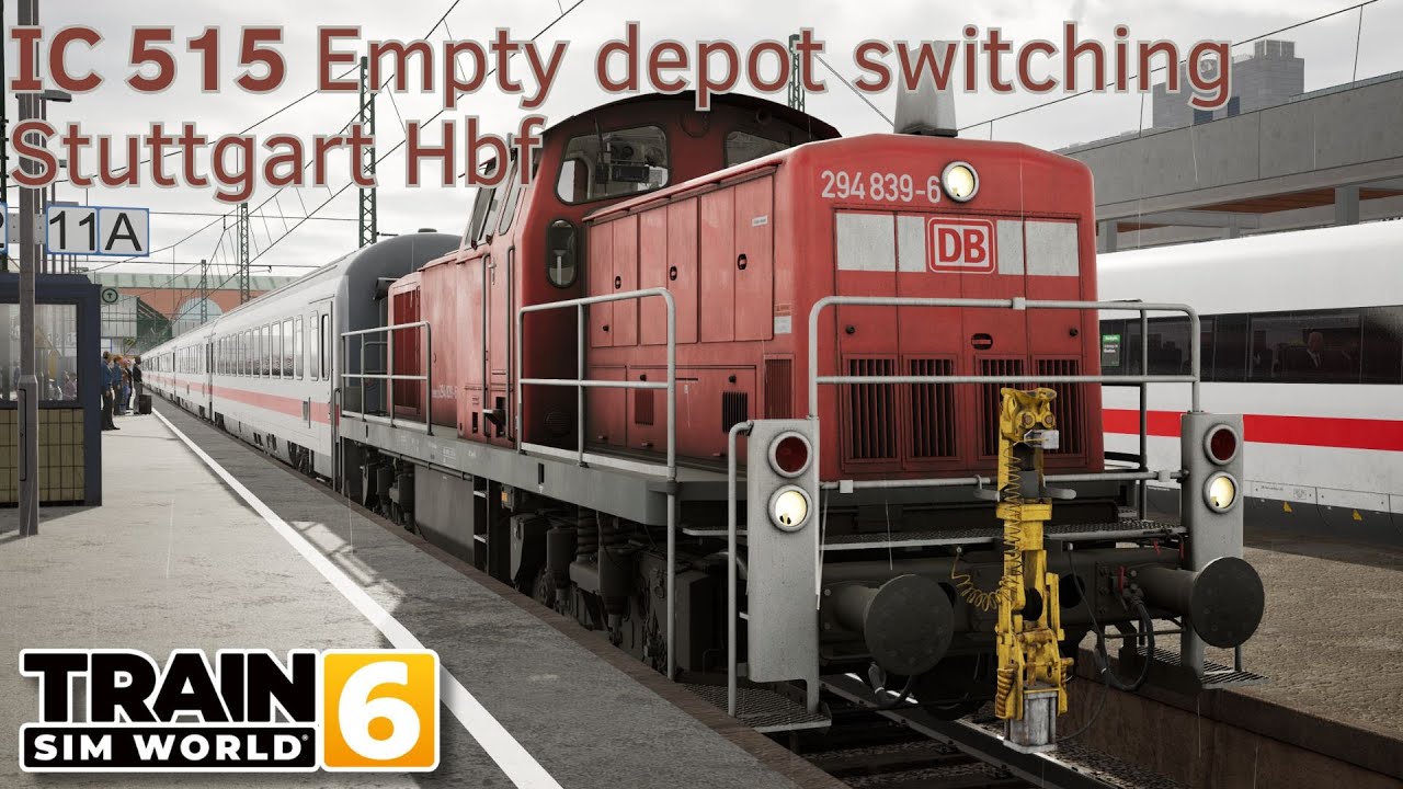IC 515 Empty depot switching Stuttgart Hbf - Frankenbahn - BR 294 - Train Sim World 6