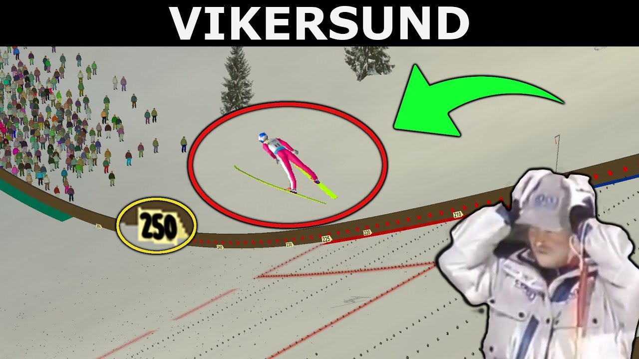 DSJ 4 Bardzo dalekie skoki, upadki VIKERSUND Puchar Legend! (kamera telewizyjna)