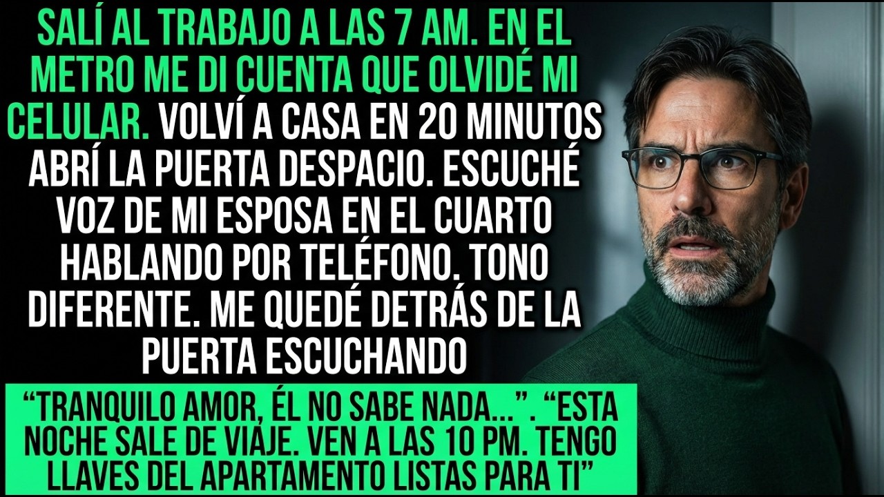 Olvidé Mi Celular En Casa  Regresé Y Escuché A Mi Esposa Hablando Por Teléfono Tranquilo Amor, Él