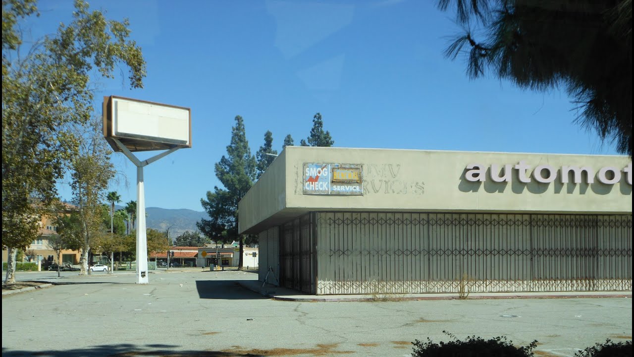 Abandoned Montgomery Ward Auto Center at Carousel Mall in San Bernardino