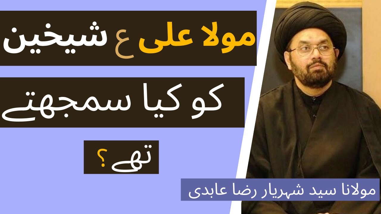 What was the point of view of Moula Ali(a.s) about Shakain | Maulana Syed Shahryar Raza Abidi