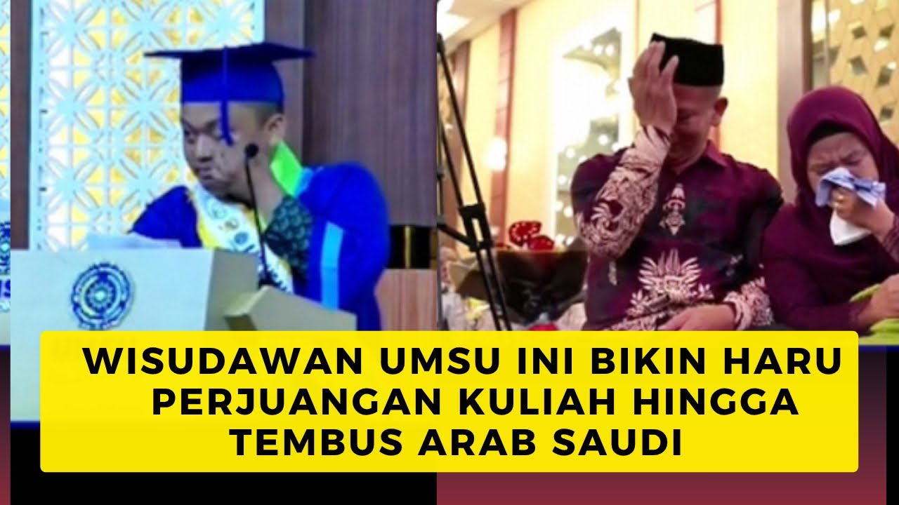 Wisudawan UMSU Ini Bikin Haru! Perjuangan Kuliah hingga Tembus Arab Saudi