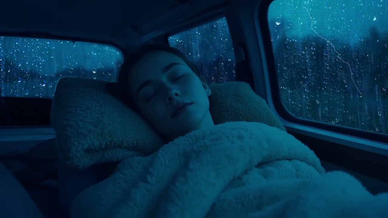 Rainy Night Car Sounds to Fall Asleep Faster