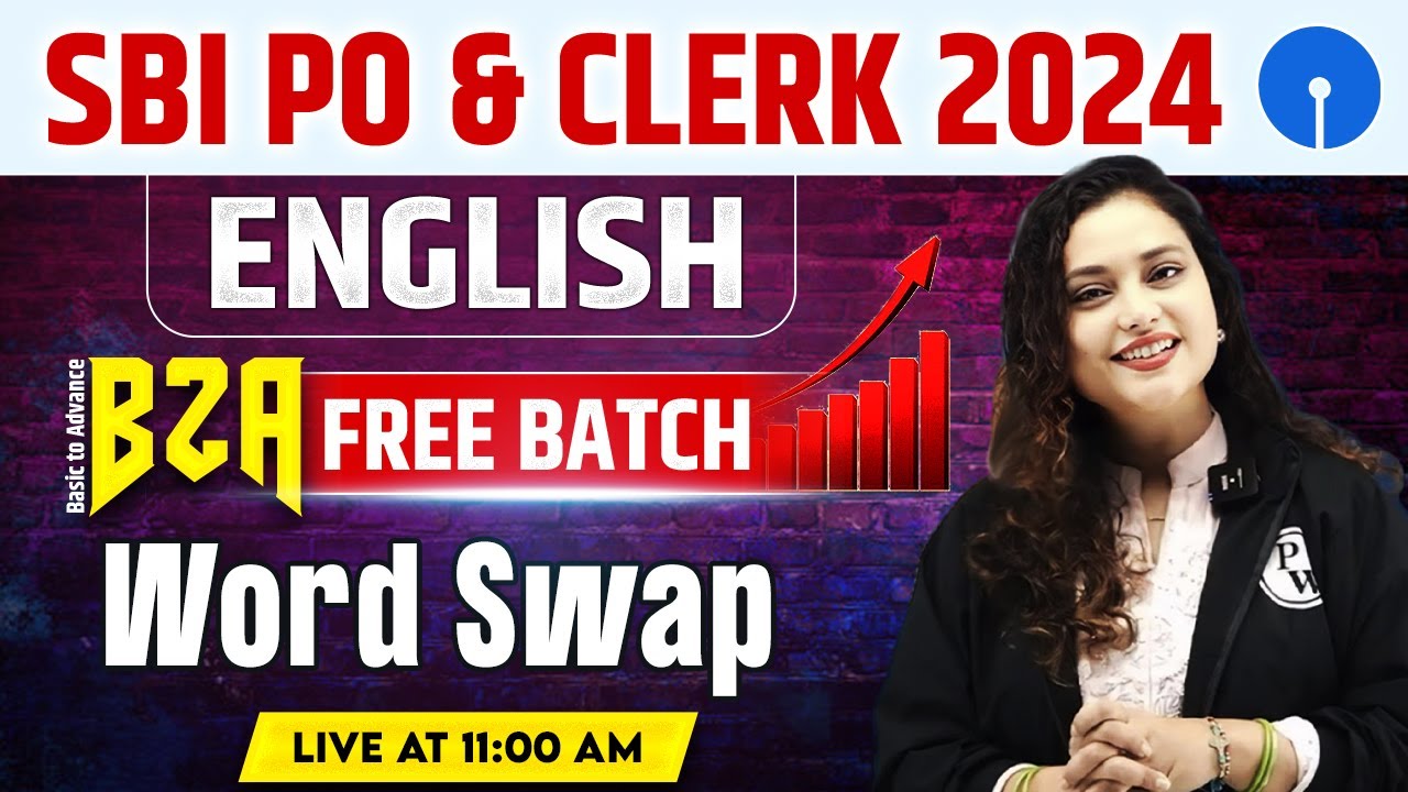 SBI PO & Clerk English 2024 | Word Swap for Bank Exam | English by Rupam Ma'am