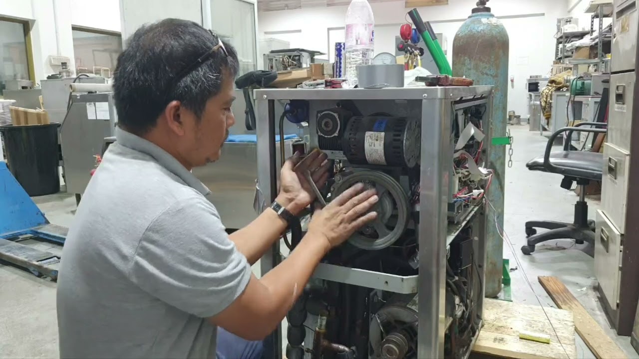 ice-cream  machine  leak testing  and repaired  final assembled